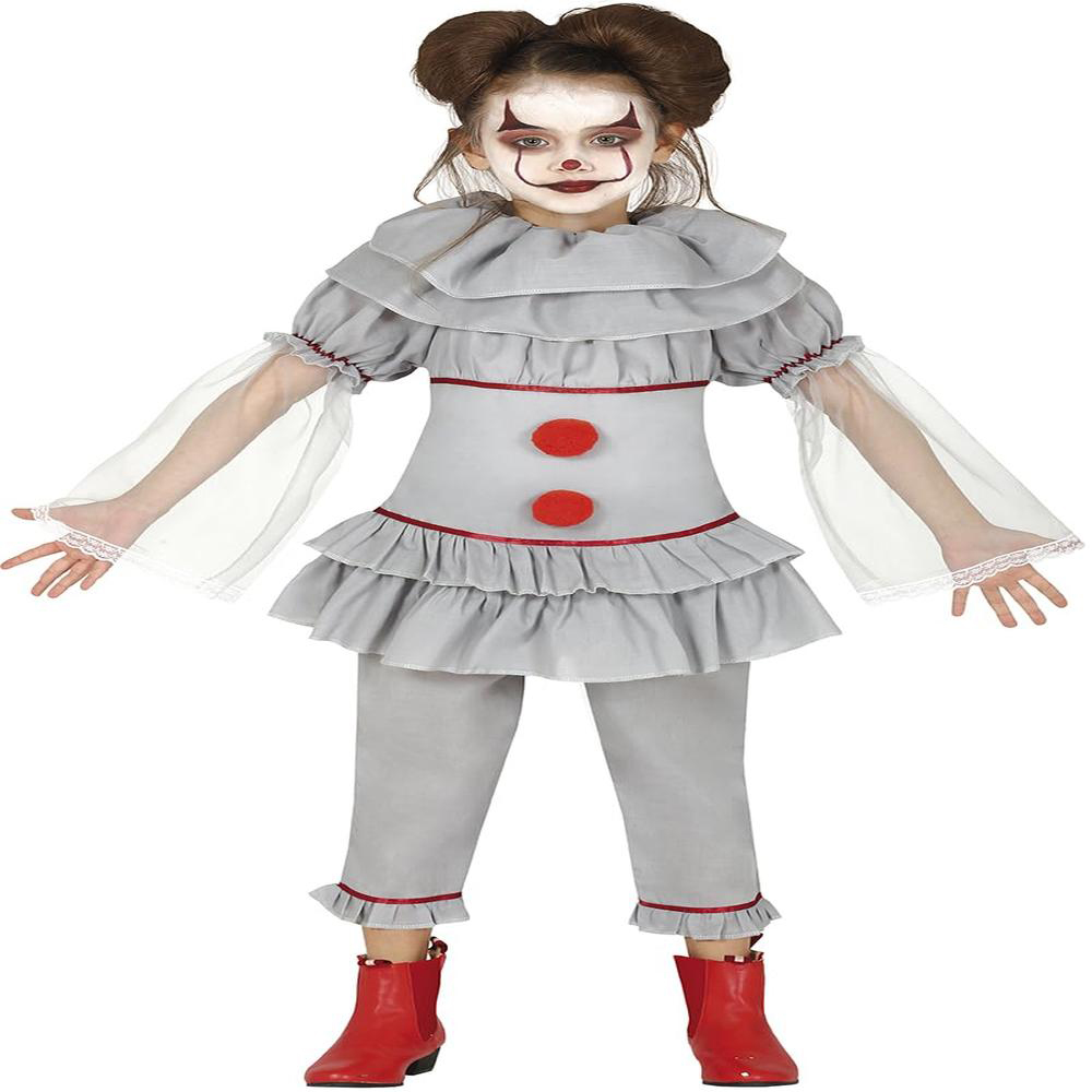 Fiestas Guirca Scary Clown White and Red Costume 5 to 6 Years