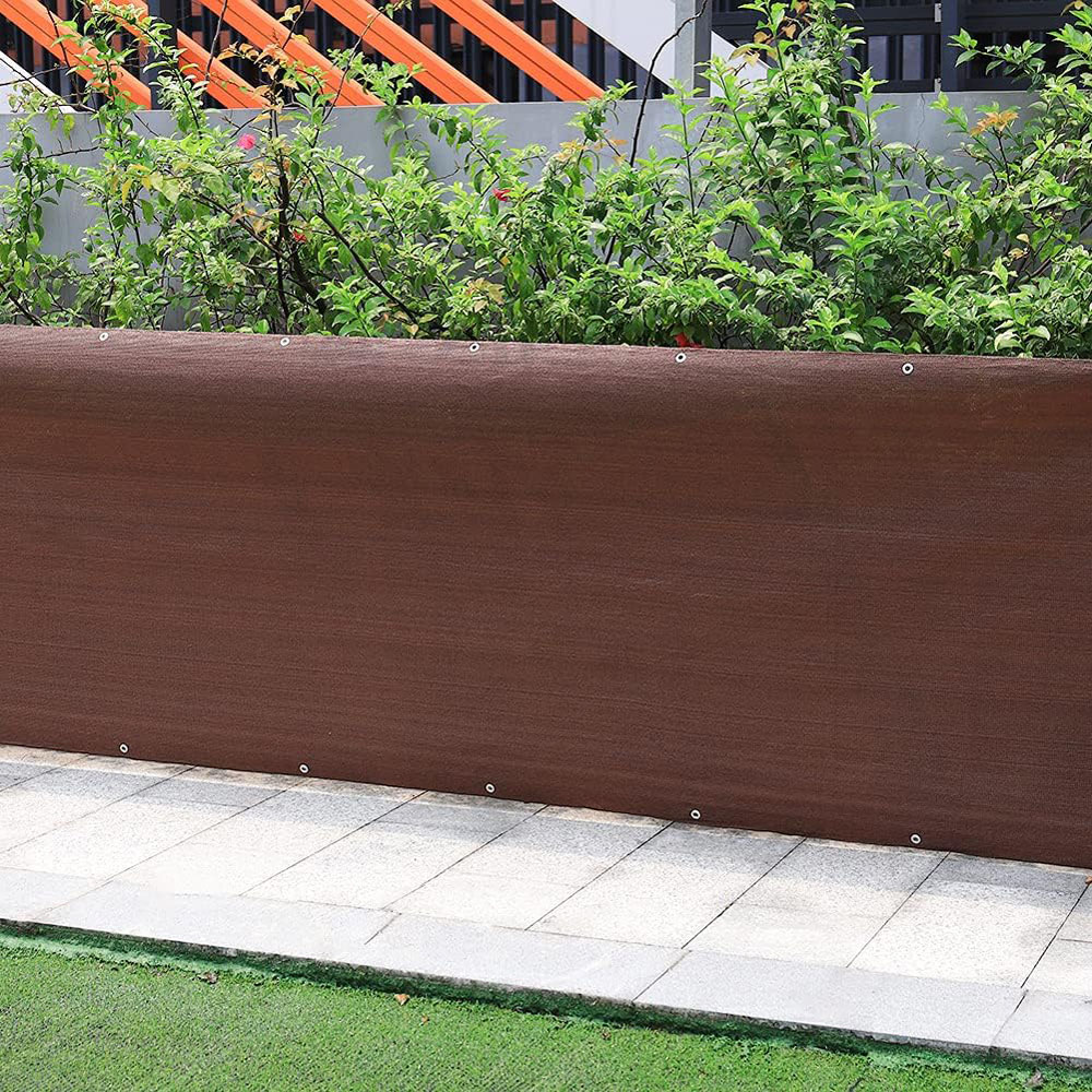 Living and Home 50 x 1m Brown Shade Fabric Privacy Screen with Gromets