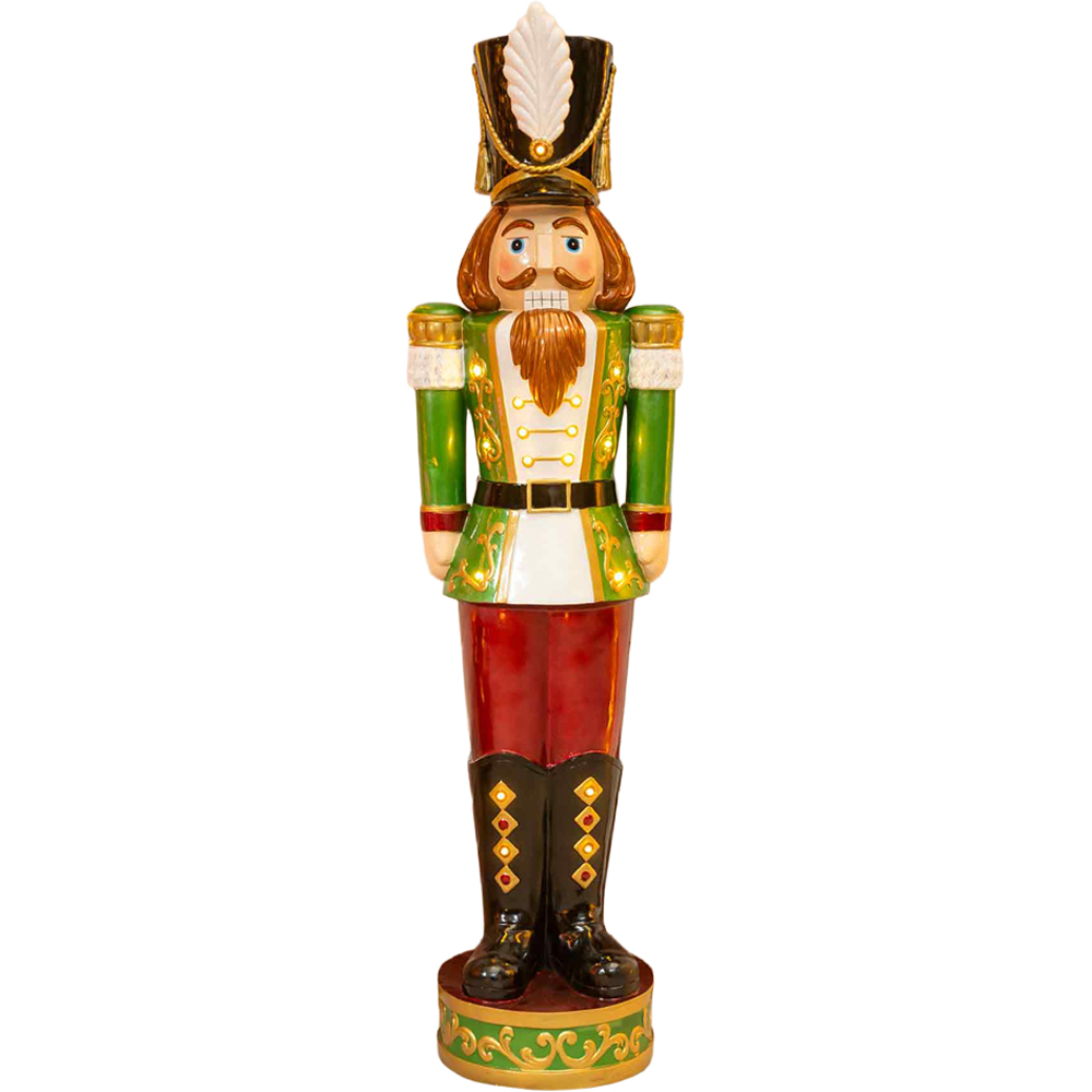 The Christmas Centre Red White and Green LED Lights Traditional Nutcracker Soldier 5.5ft