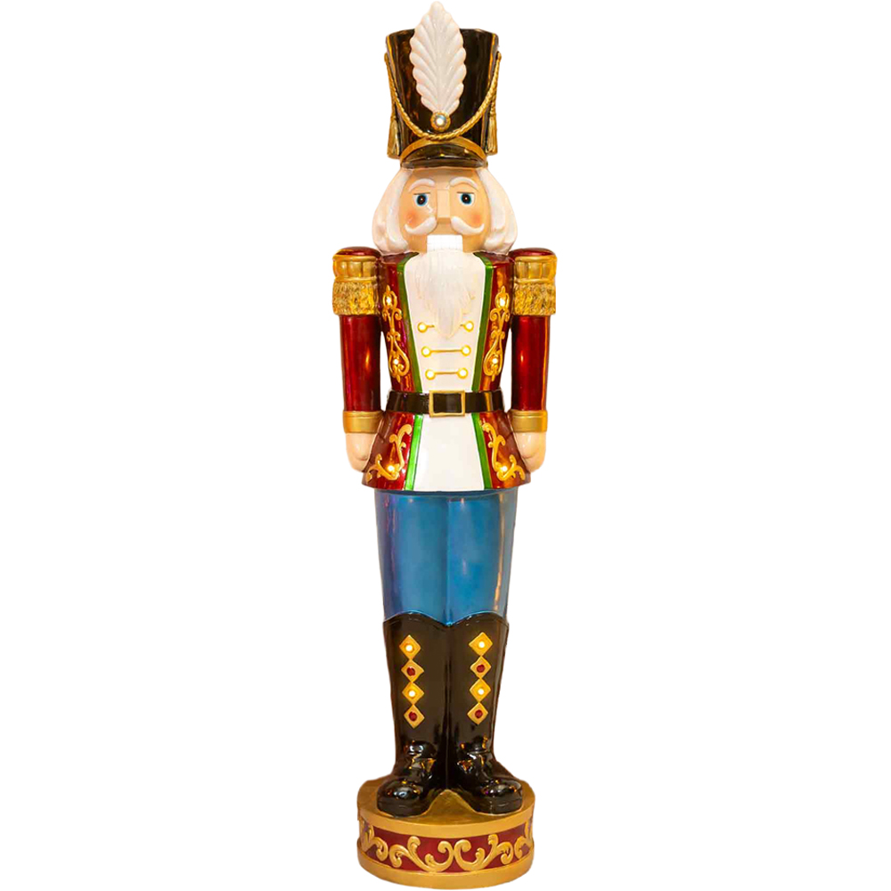 The Christmas Centre Red White and Blue LED Lights Traditional Nutcracker Soldier 5.5ft