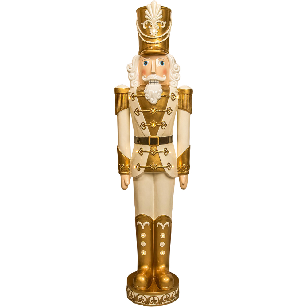The Christmas Centre Red and Gold LED Lights Traditional Nutcracker Soldier 5.5ft