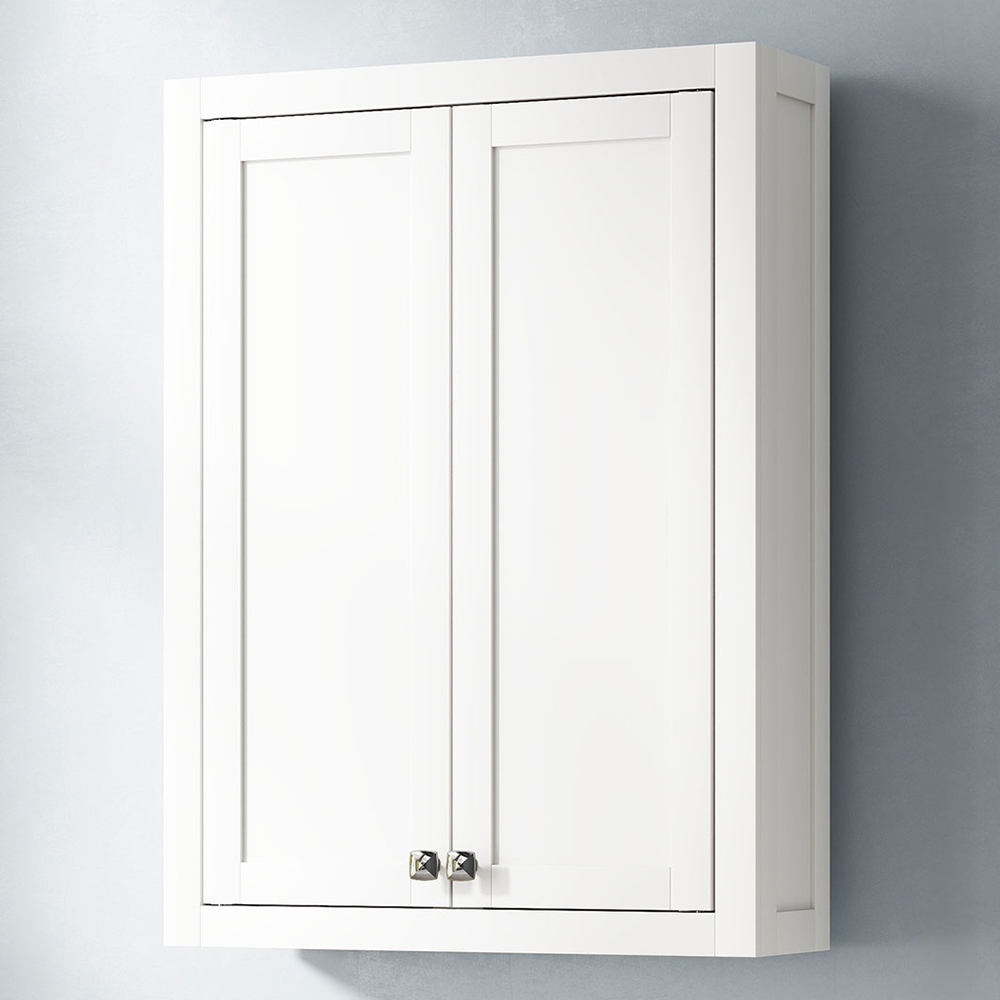 HOMCOM Bathroom Wall Cabinet - White - 2 Door - Wall Mounted Storage