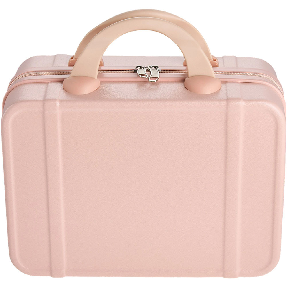 Living and Home Pink Portable Hard Shell Handheld Cosmetic Travel Case 31cm