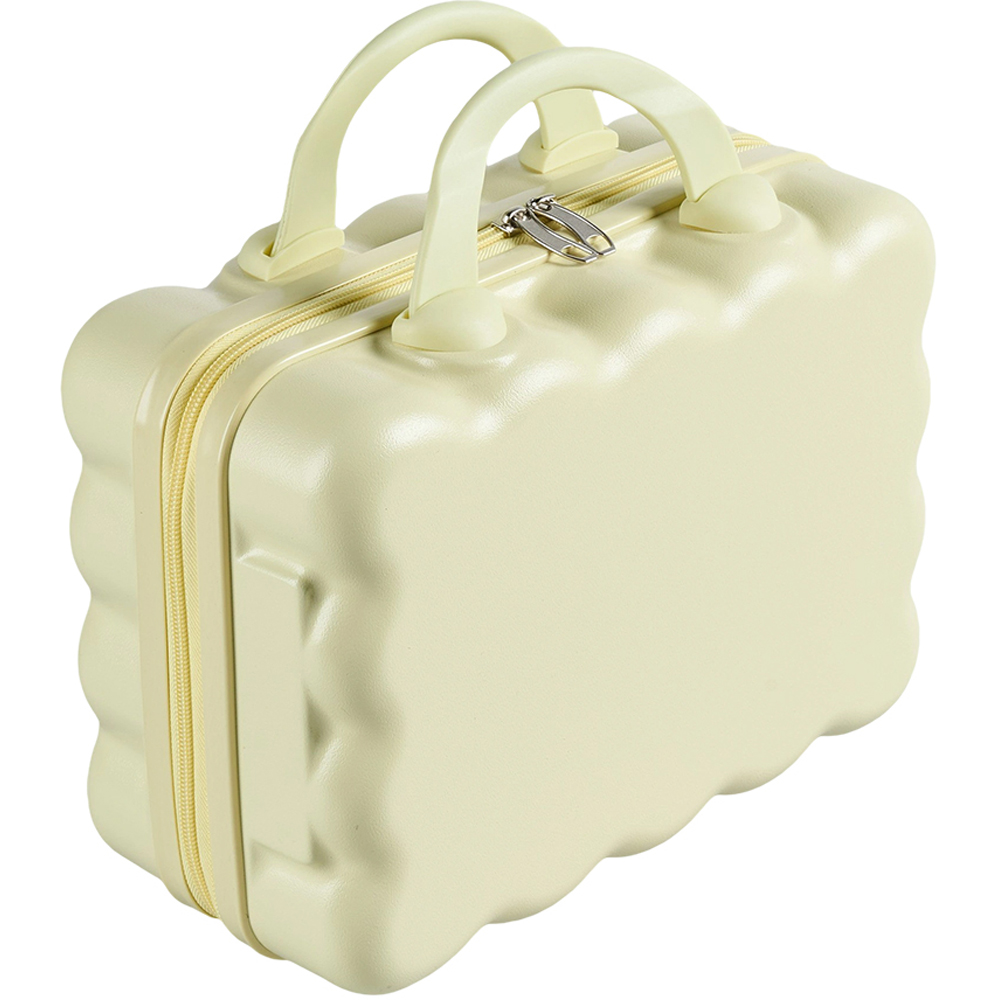 Living and Home Yellow Portable Hard Shell Handheld Cosmetic Travel Case 31.2cm