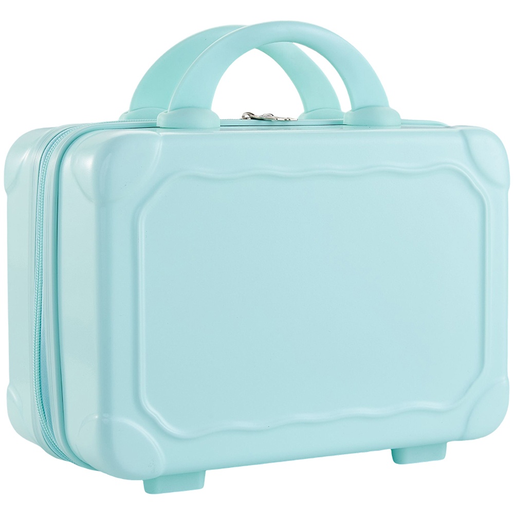 Living and Home Cyan Portable Hard Shell Handheld Cosmetic Travel Case 28cm