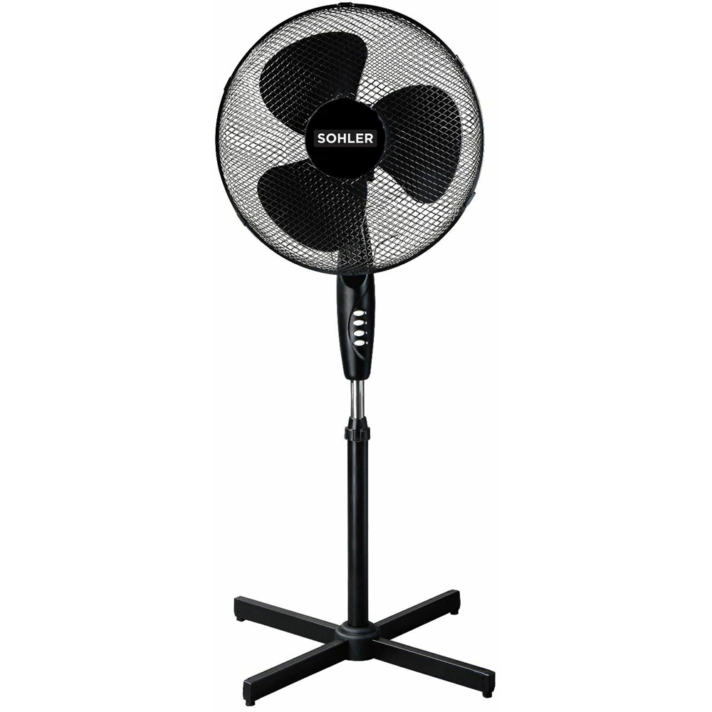 Sohler 16 inch Pedestal Stand Fan - 3 Speed - Black