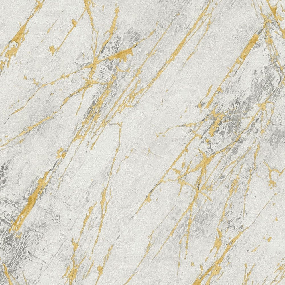 A.S Creation Modern Marble Grey and Gold Non-Woven Wallpaper