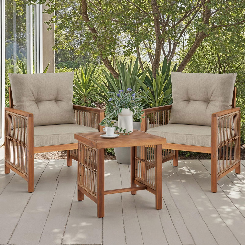 tectake Eivissa 2 Seater Rope Design Garden Furniture Set