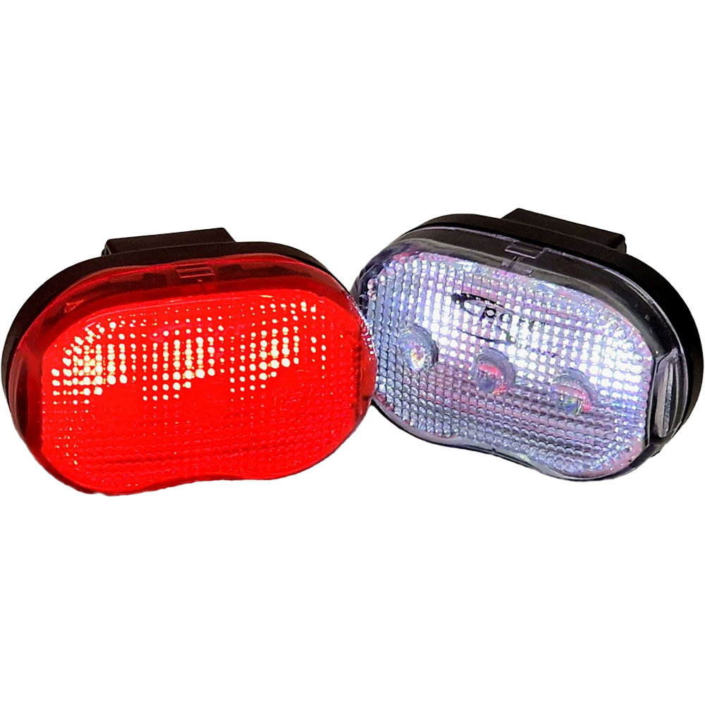 Sport Direct Bike Light Set - 6 LED - IPX4 Waterproof - Black