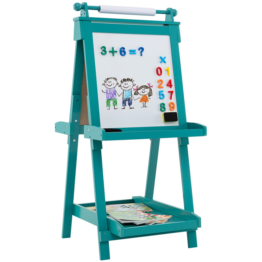 Costway 3-in-1 Kids Green Double Sided Foldable Art Easel
