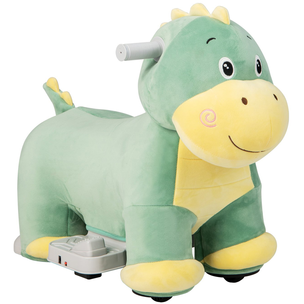 Costway Kids Green Electric Animal Ride On Toy with Music Function 6V