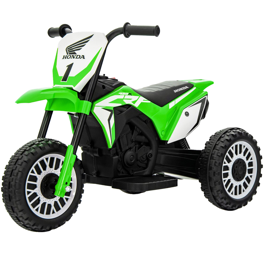 Costway Kids Green Honda Licensed Ride On Motorbike with Horn and Anti-Slip Handlebars 6V
