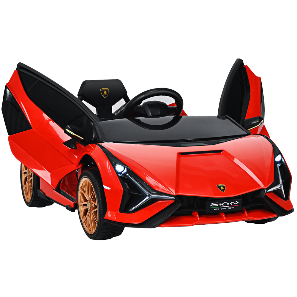 Costway Kids Red Electric Ride On Car with Remote Control and LED Lights 12V