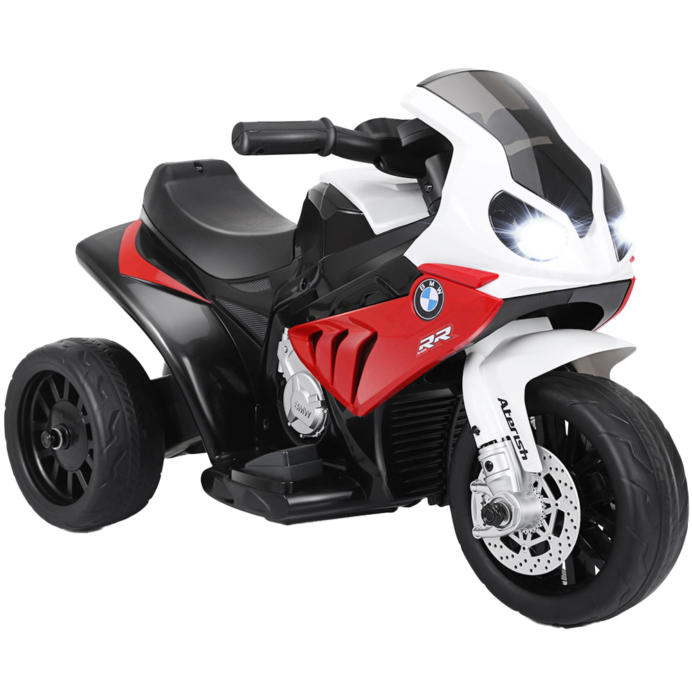 Costway Kids Red Ride On Motorcycle with Training Wheels and Headlight 6V