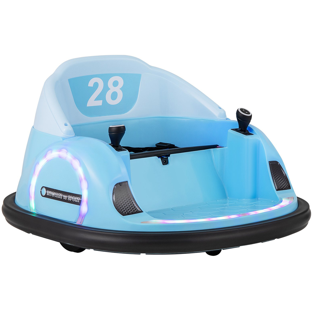 Costway Kids Navy Ride On Bumping Car with Flashing LED Lights 6V