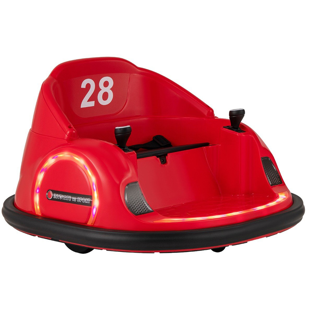 Costway Kids Red Ride On Bumping Car with Flashing LED Lights 6V