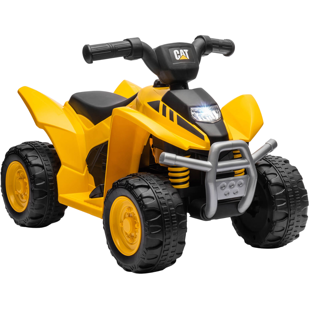 Costway Kids Yellow Licensed Caterpillar Ride On ATV Quad Car with Horn Sound 6V