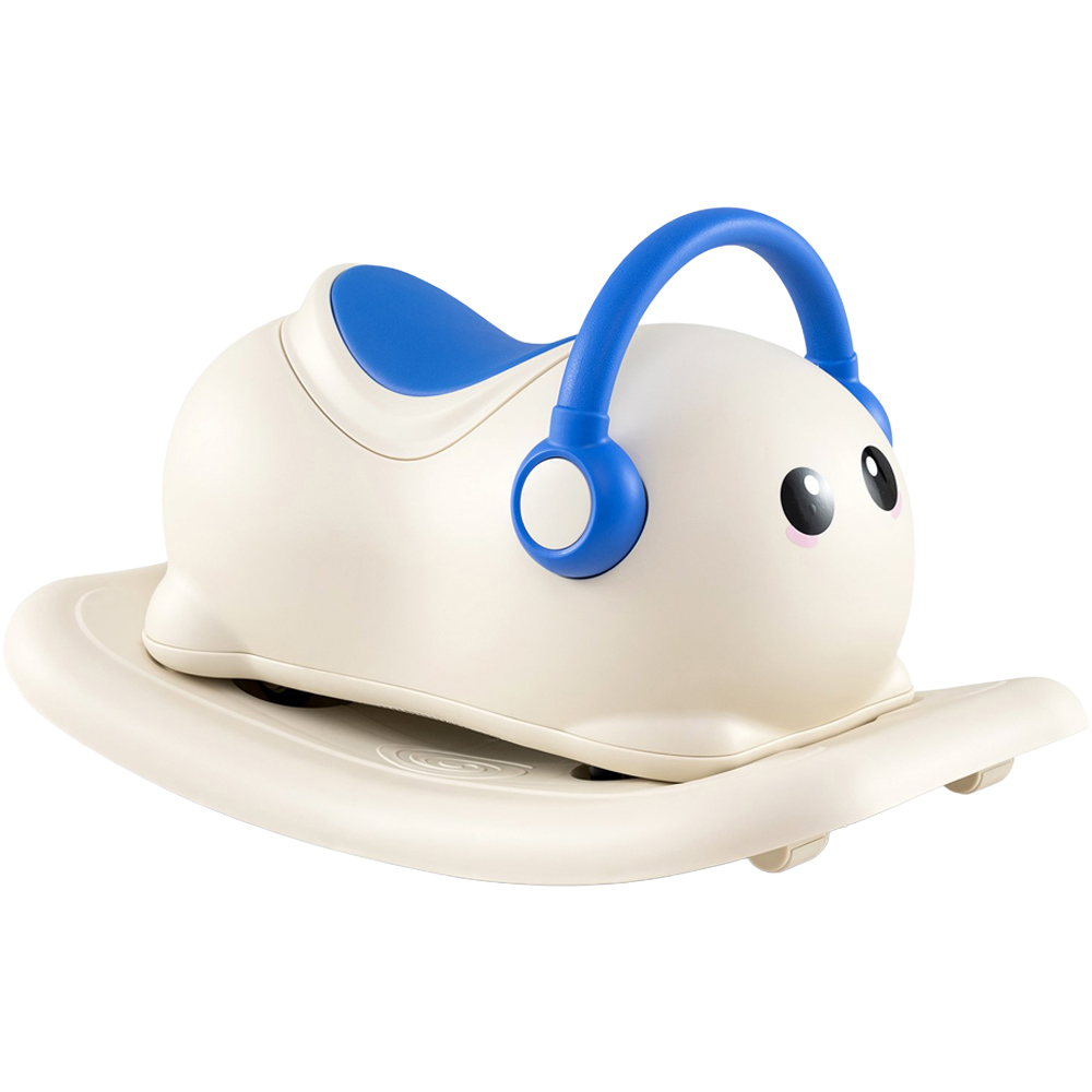 Costway 3-in-1 Toddler Blue Rocking Horse with Rolling Wheel
