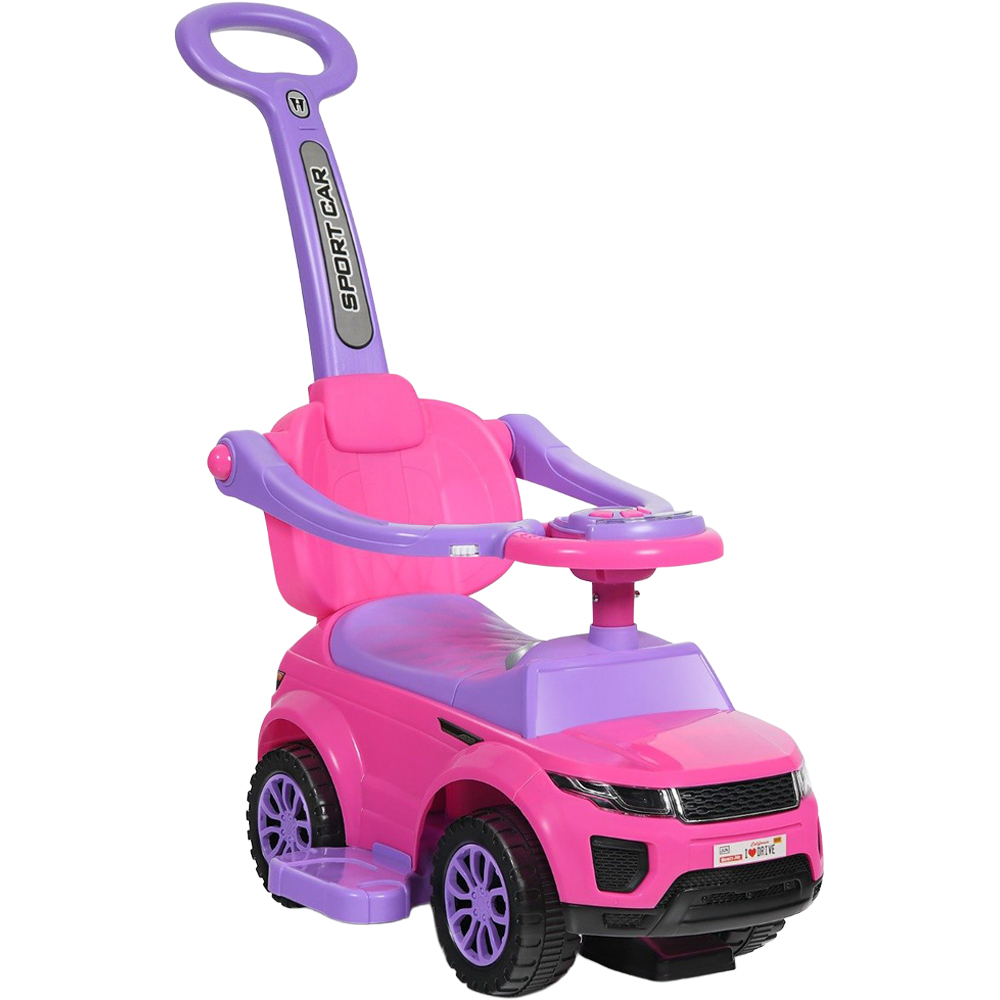 Costway 3-in-1 Kids Pink Sliding Ride On Push Car Stroller