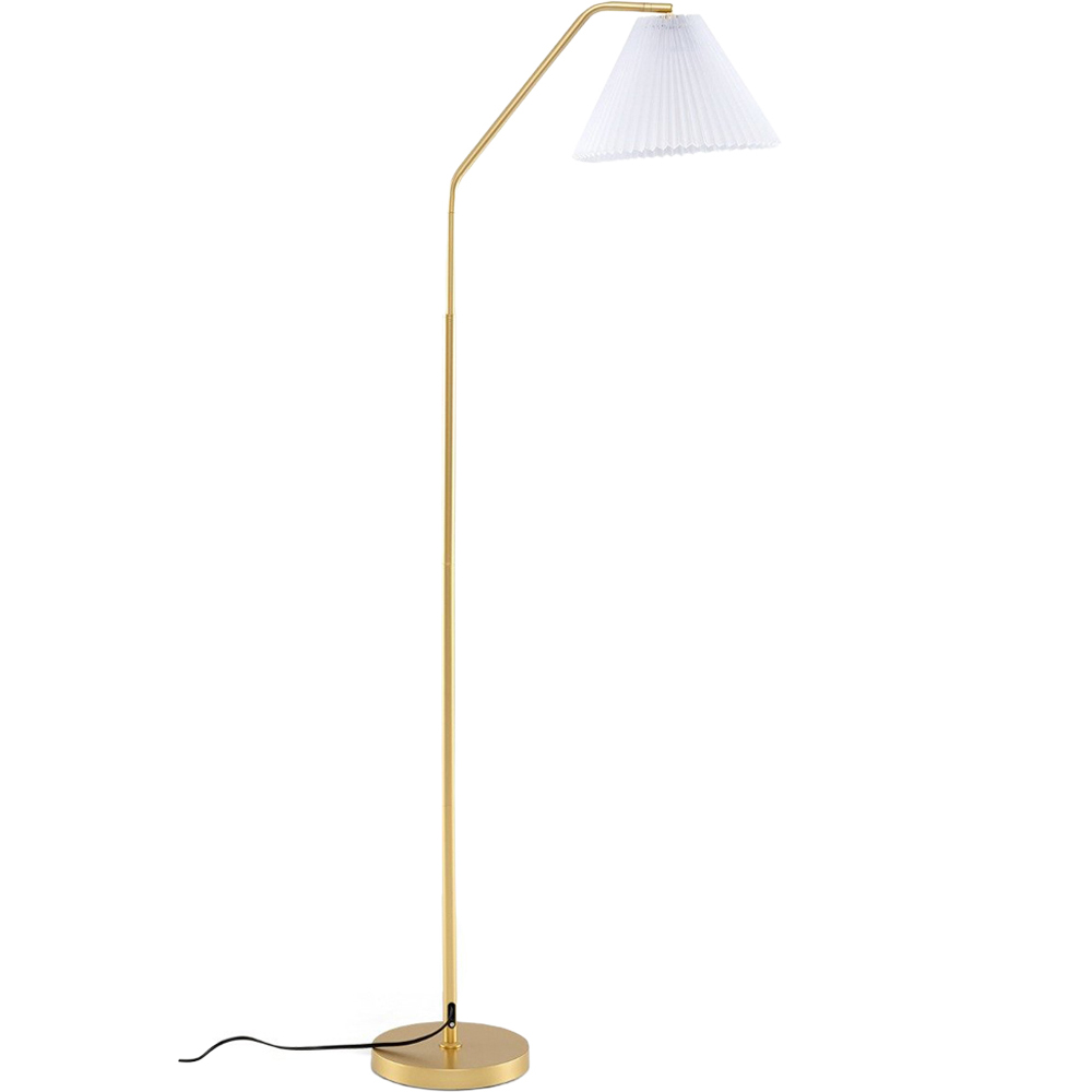 Costway Gold Arc Adjustable Modern Standing Floor Lamp