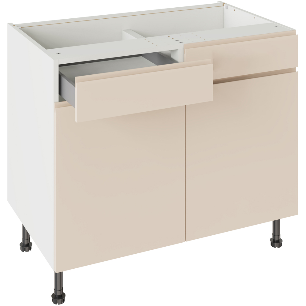 Kitchen Kit - Base Kitchen Cabinet - 1000mm - J-Pull - Gloss - Cashmere