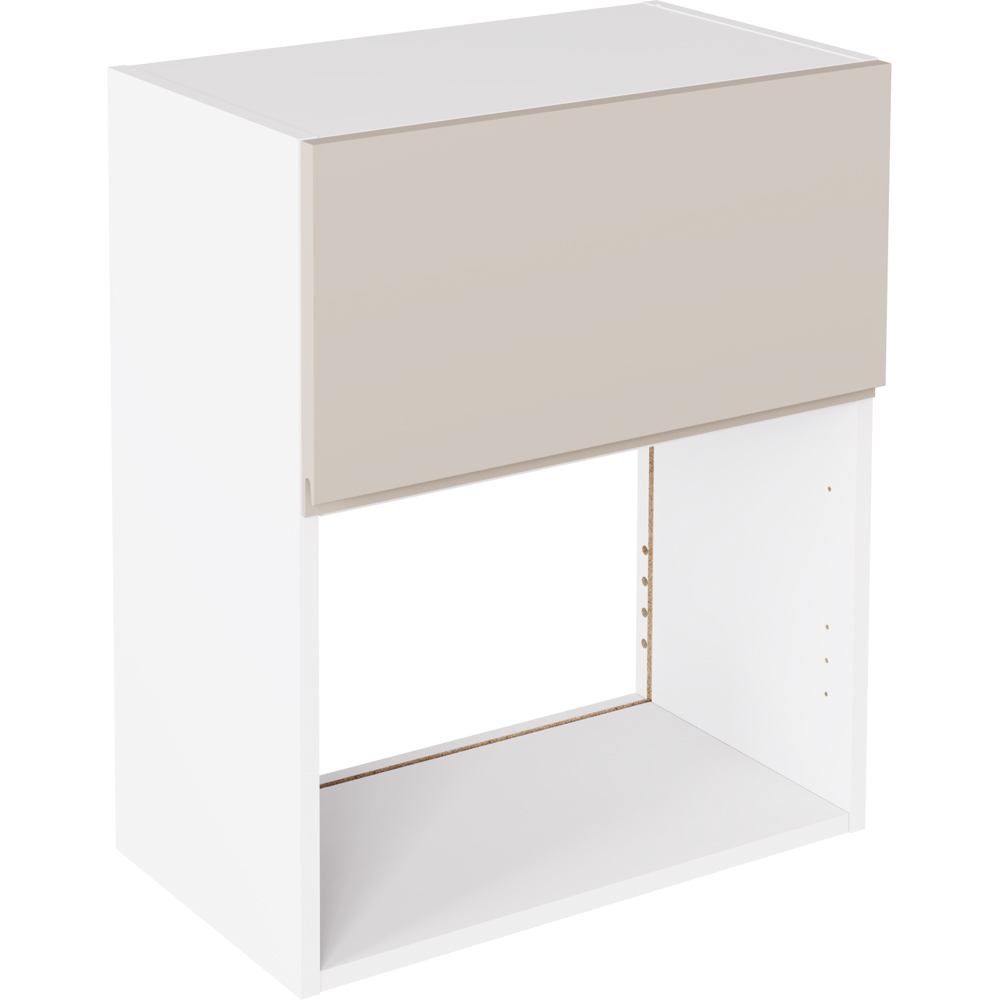 Kitchen Kit - J-Pull Microwave Wall Unit - 600mm - Light Grey