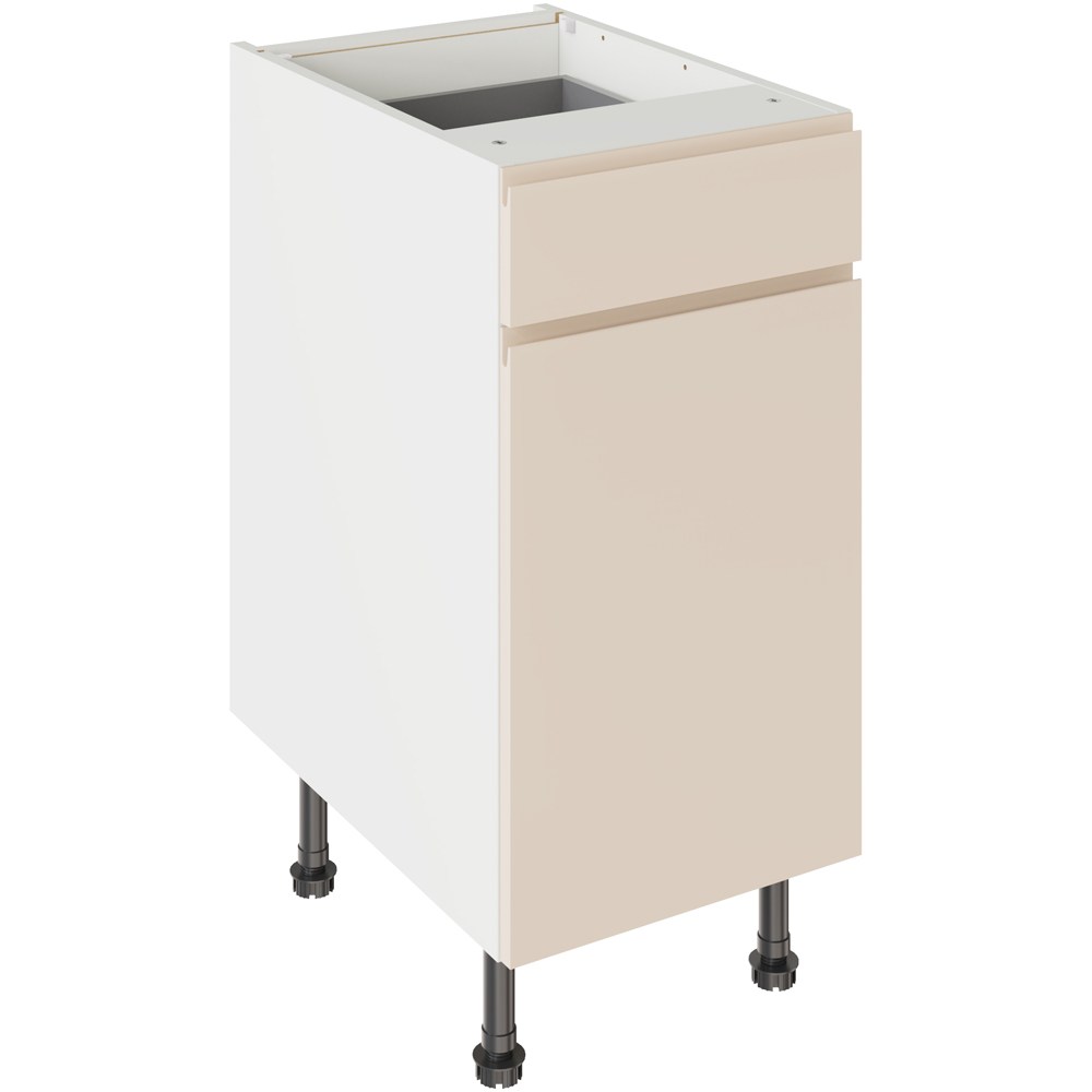 Kitchen Kit J-Pull Matt Base Cabinet - 400mm Drawerline - Cashmere
