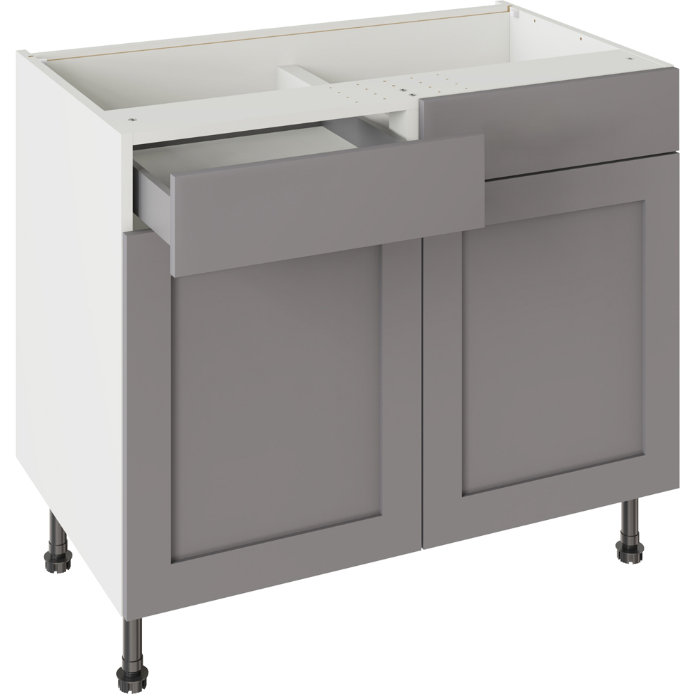 Kitchen Kit - Base Kitchen Cabinet - Shaker Style - 1000mm - Dust Grey