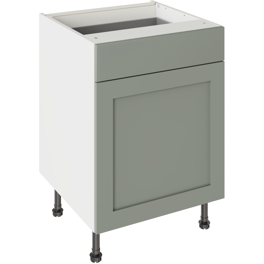 Kitchen Kit - Base Cabinet - Shaker Style - 600mm Drawerline - Sage Green