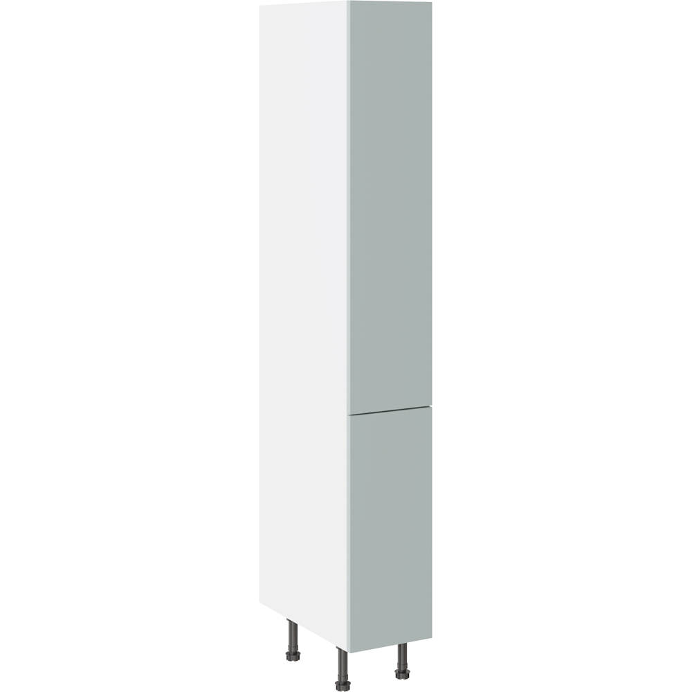 Kitchen Kit Tall Kitchen Cabinet - Supermatt - Aquamarine - 300mm Pull & Swing