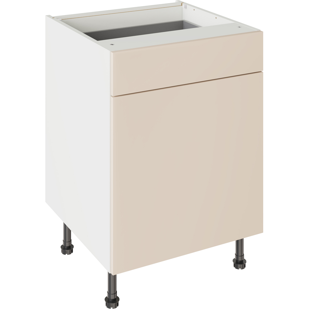 Kitchen Kit - Slab Supermatt Drawerline Base Cabinet - 600mm - Cashmere