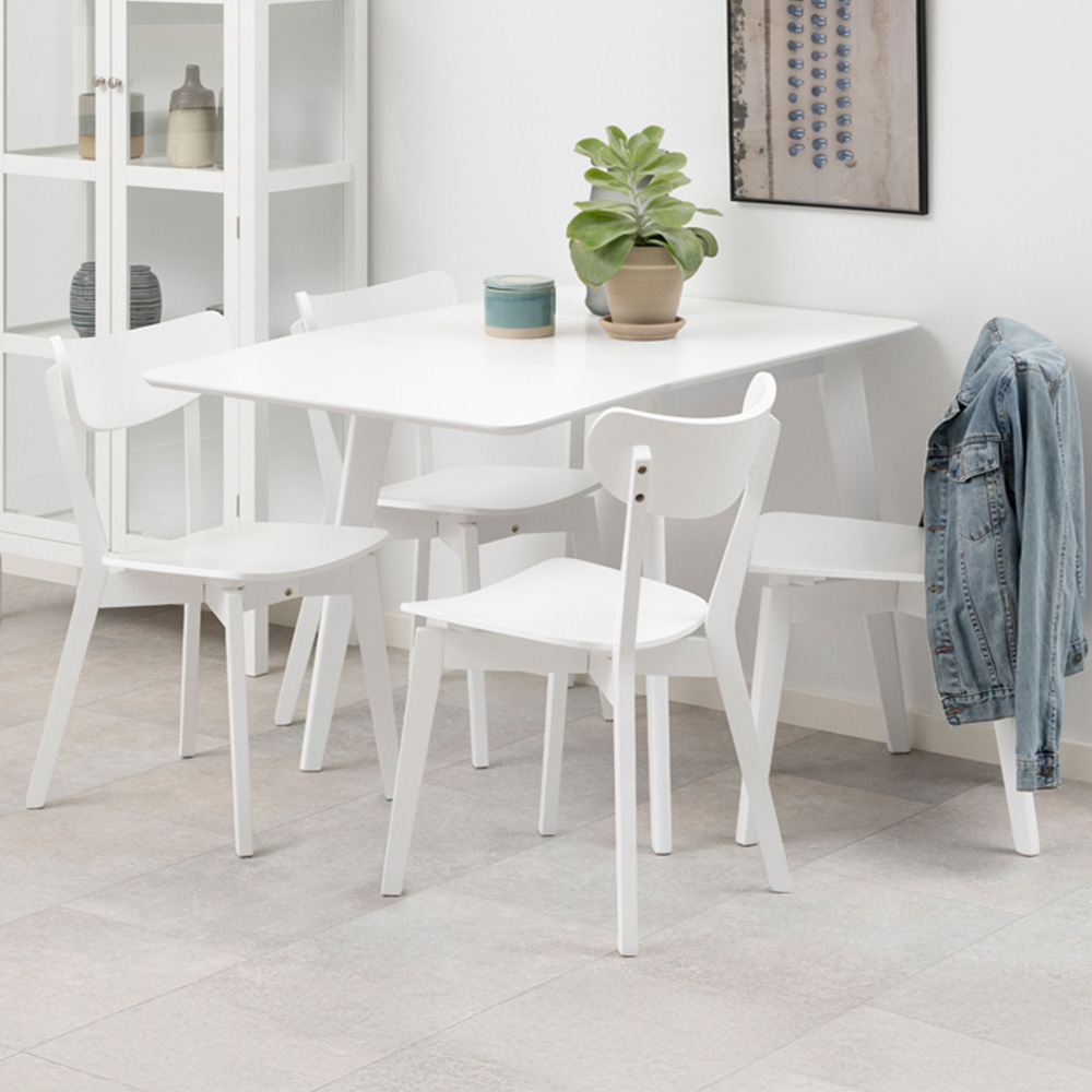 Florence Roxby Extending Square Dining Table - White - Seats 4