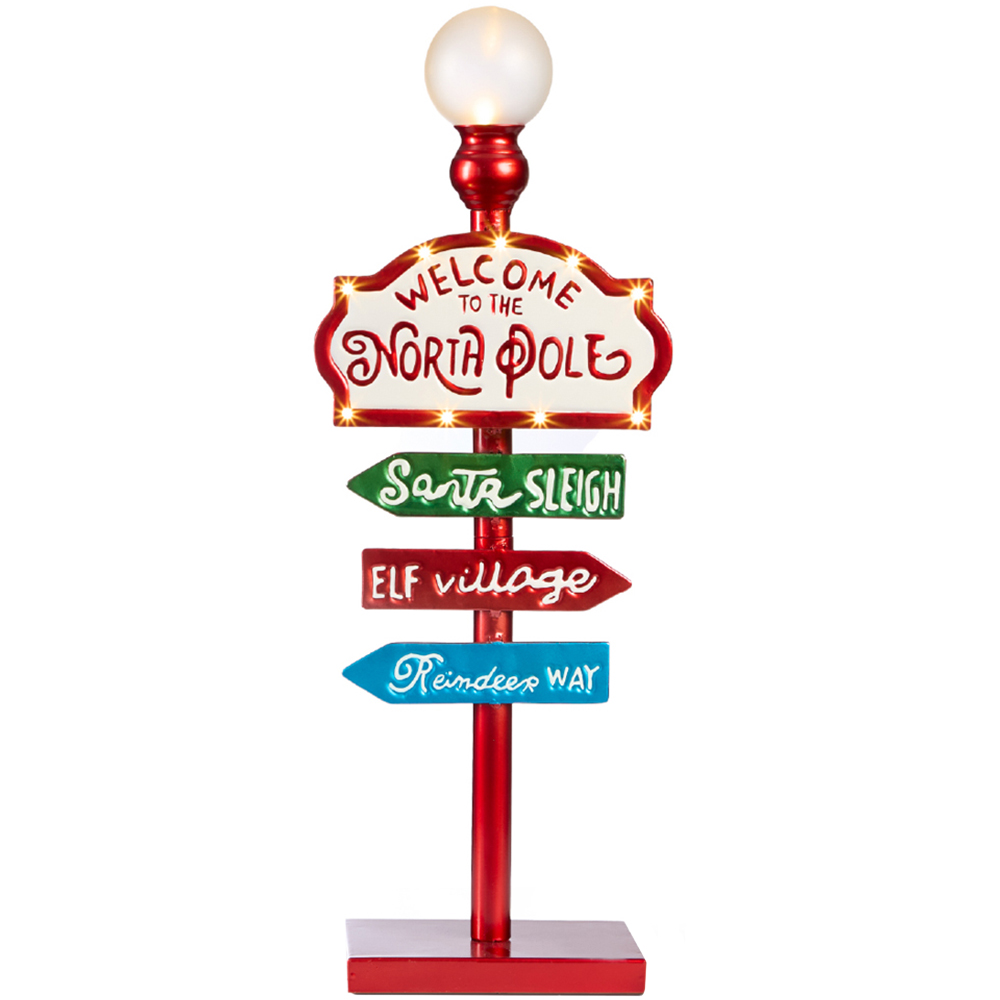 The Christmas Workshop 11 Warm White LED Welcome to the North Pole Sign 1.9ft