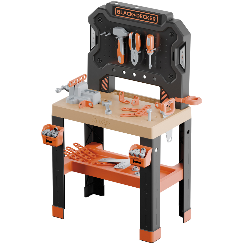 Smoby Black and Decker Kids Bricolo Workbench with Tools and Storage