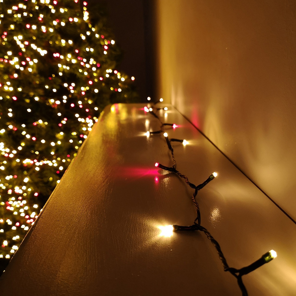 Premier SupaBrights 200 Red and Vintage Gold LED Multi-Function Green String Light 16m
