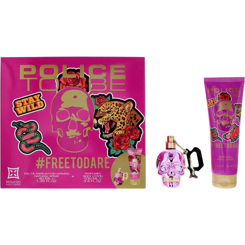 Police To Be Free to Dare Body Lotion and Eau de Parfum 40ml Gift Set