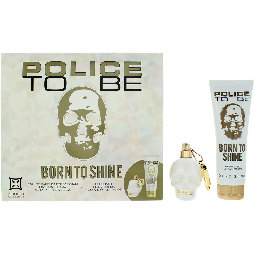 Police To Be Born To Shine Body Lotion and Eau de Parfum 40ml Gift Set
