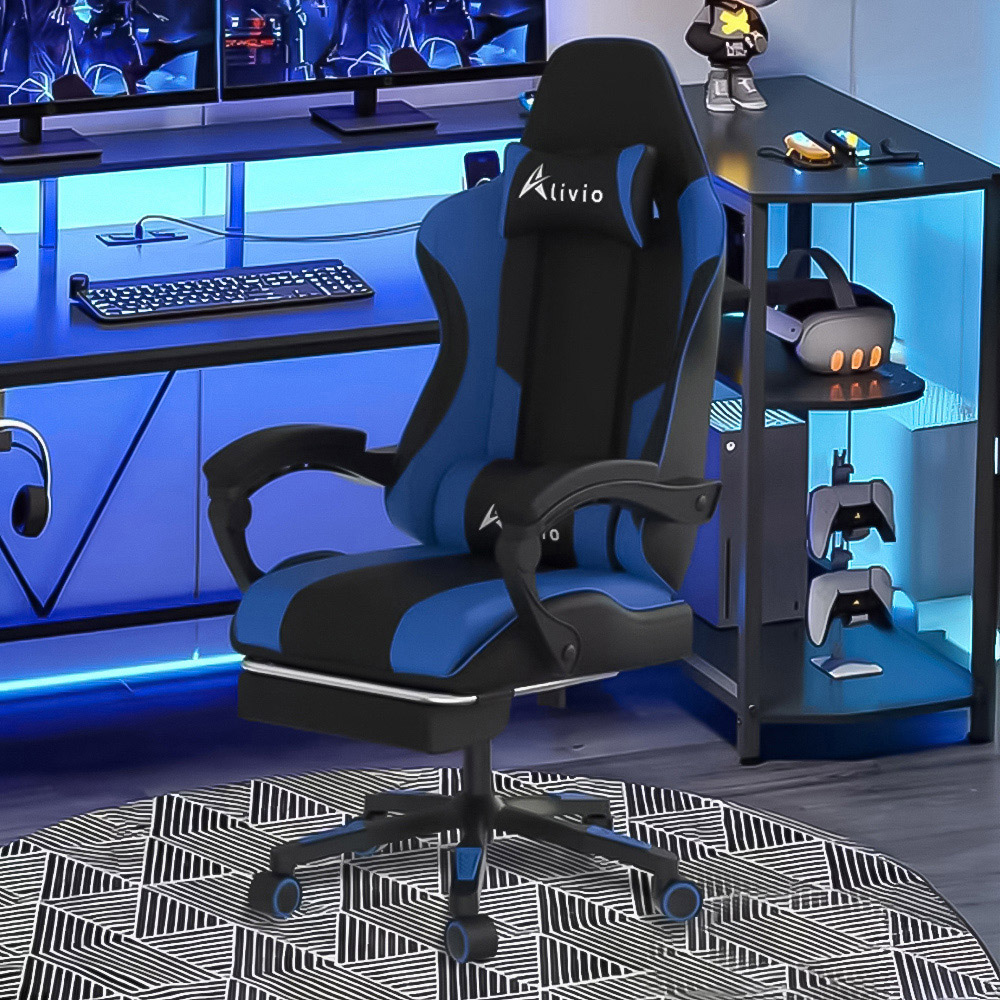 Alivio Blue Ergonomic Massage Gaming Chair