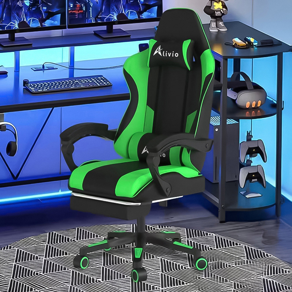 Alivio Green Ergonomic Massage Gaming Chair