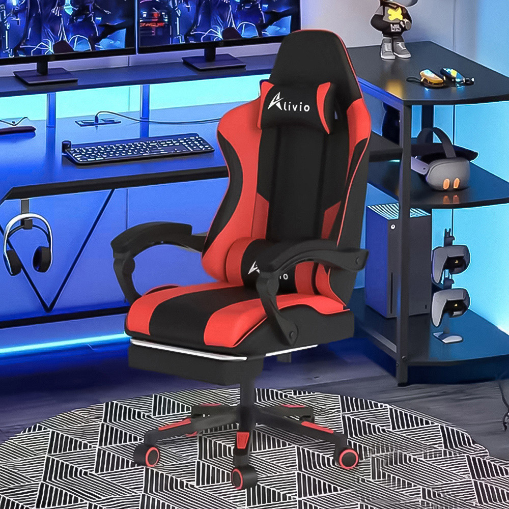 Alivio Red Ergonomic Massage Gaming Chair