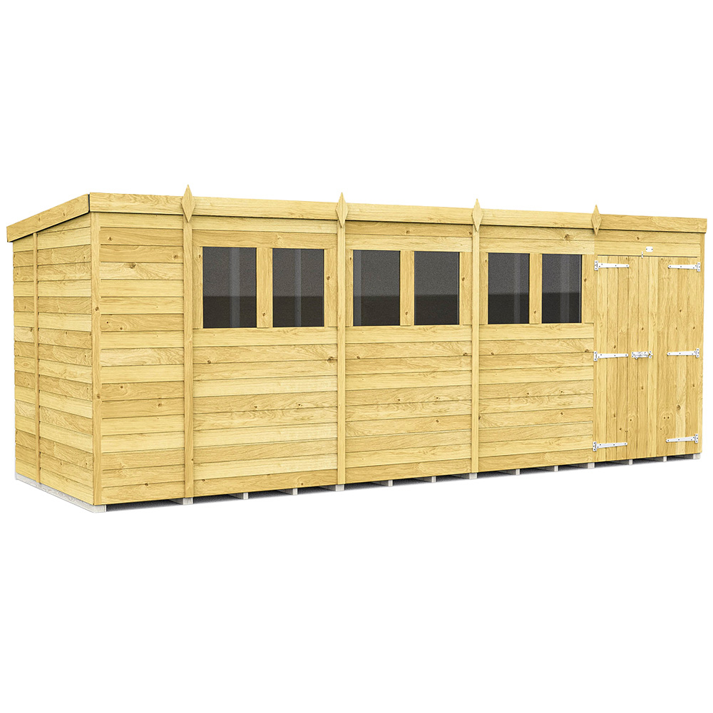 Diysheds Pent Garden Shed - 19 x 6ft - Tongue and Groove Timber