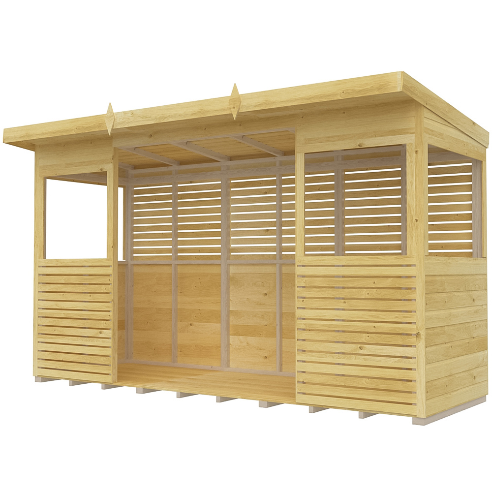 Diysheds - Outdoor Kitchen Shelter - 12 x 4ft - Pressure Treated Timber - Green