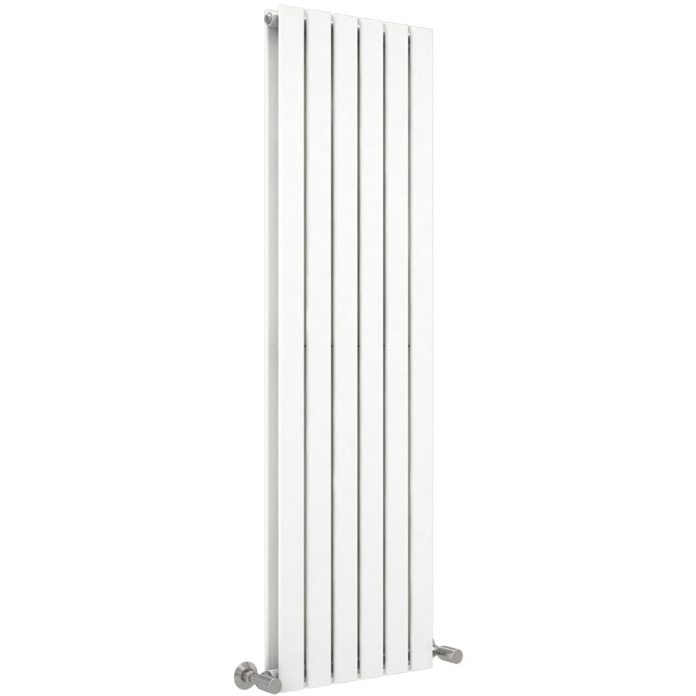 White 5194 BTU Double Flat Panel Vertical Column Radiator 1600 x 408mm