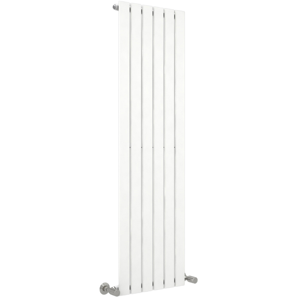 White 2640 BTU Single Flat Panel Vertical Column Radiator 1600 x 408mm