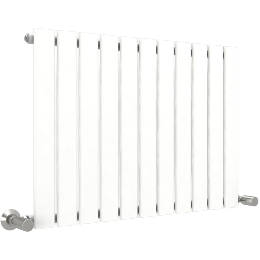 White 2396 BTU Single Flat Panel Vertical Column Radiator 600 x 748mm