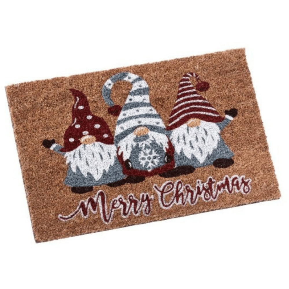 Samuel Alexander Gonks with Merry Christmas Message Coir Door Mat 40 x 60cm