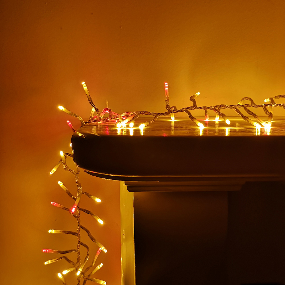 Premier ClusterBrights 960 Red and Gold Vintage LED Multi-Function Christmas Cluster Light 12.4m