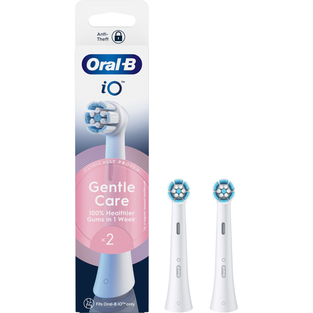 Oral-B iO Gentle Clean Care White Toothbrush Refill Head 2 Pack