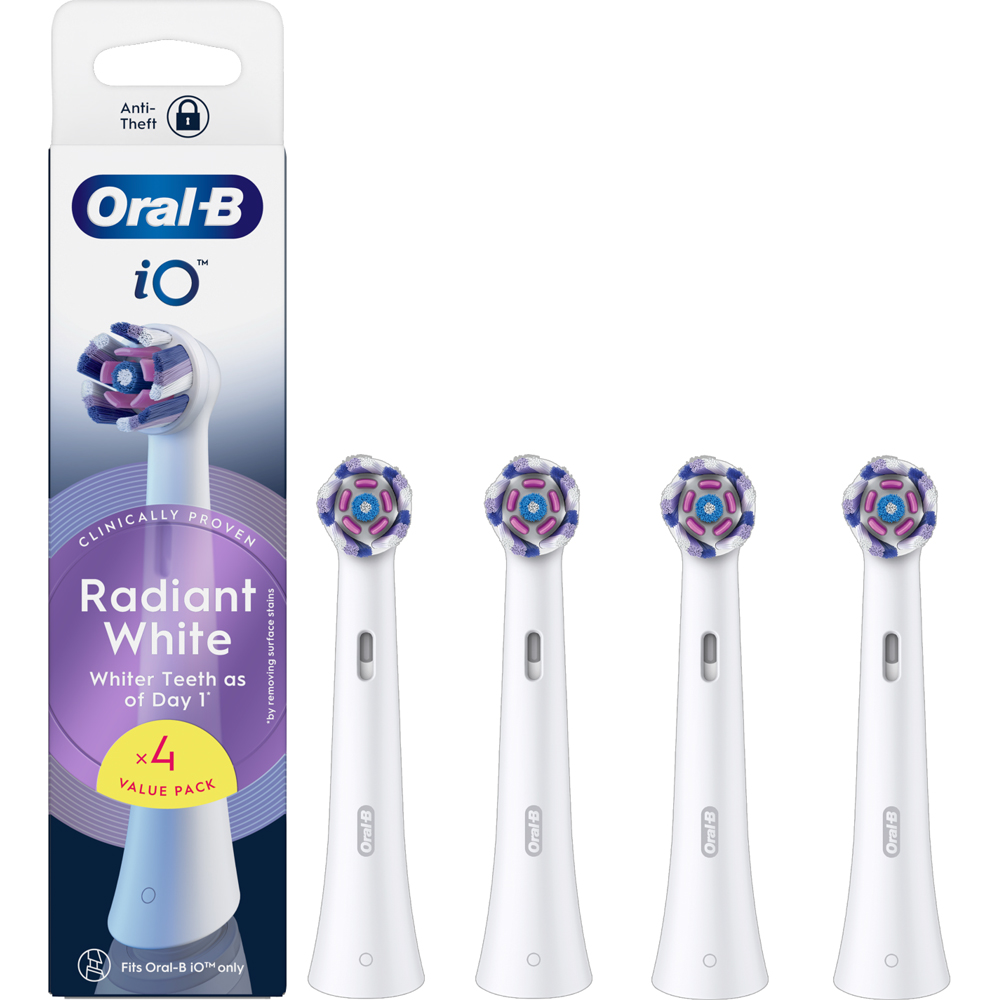 Oral-B iO Radiant White Toothbrush Refill Head 4 Pack