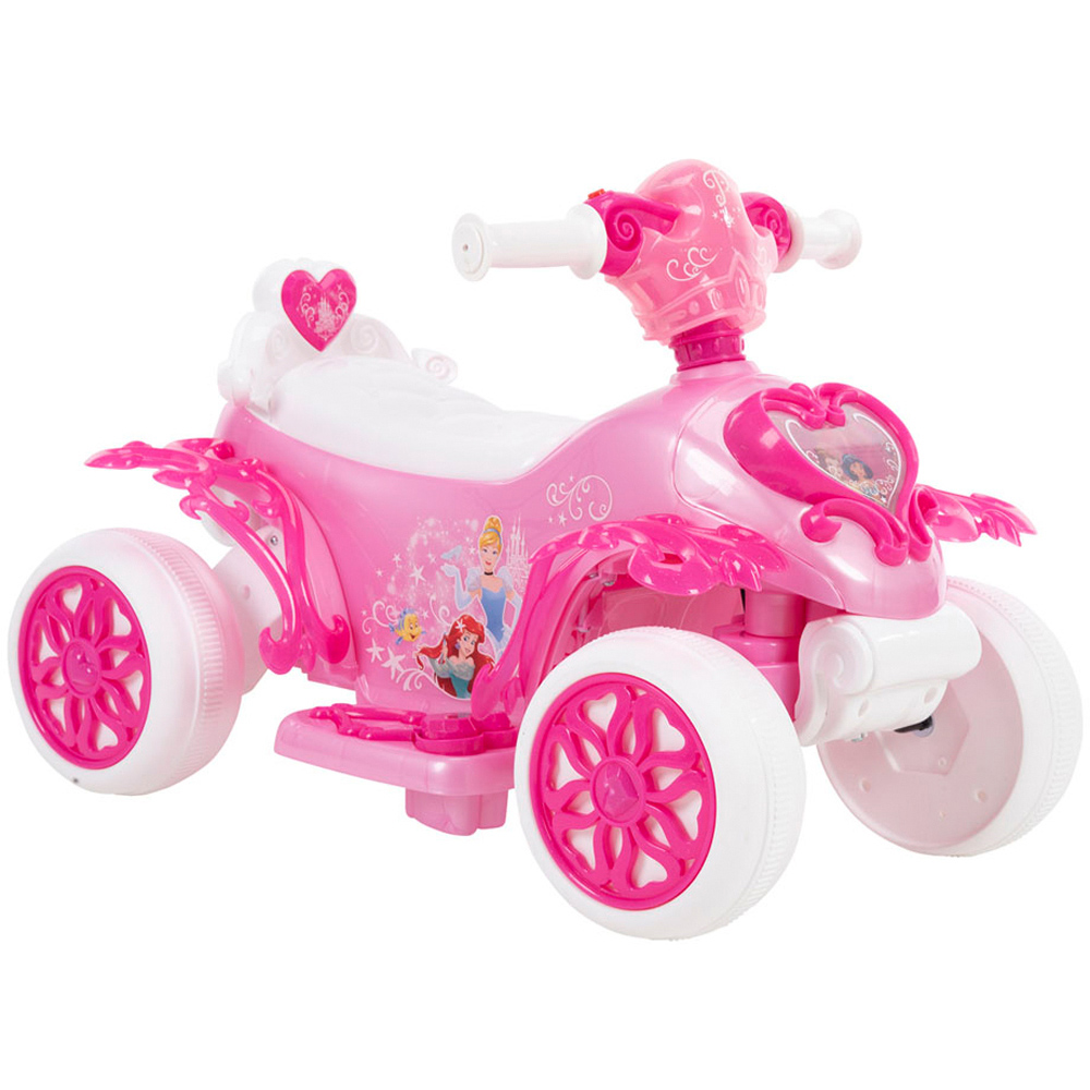 Huffy Disney 19239W Kids Princess Bubble Electric Ride On Quad 6V
